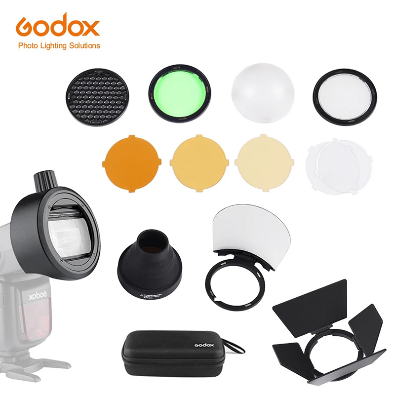 Photography Lighting Godox - Godox S-R2/AK-R1/BD07/H200R/AD-P/AD-L/EC200 Flash Speedlight Adapter Barn