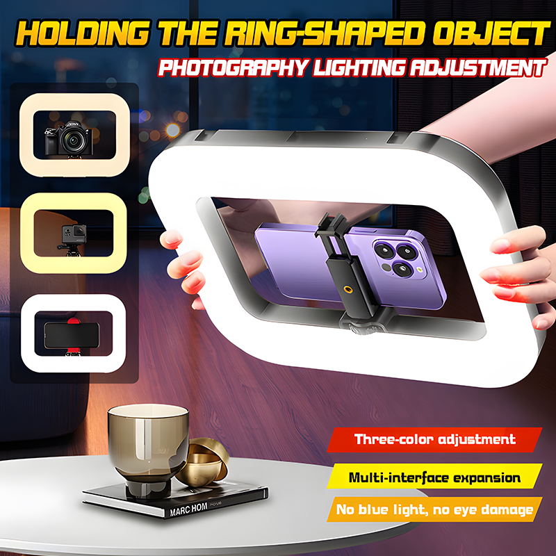Photography Artificial Lighting - Roreta Handheld Ring LED Rechargeable Portable