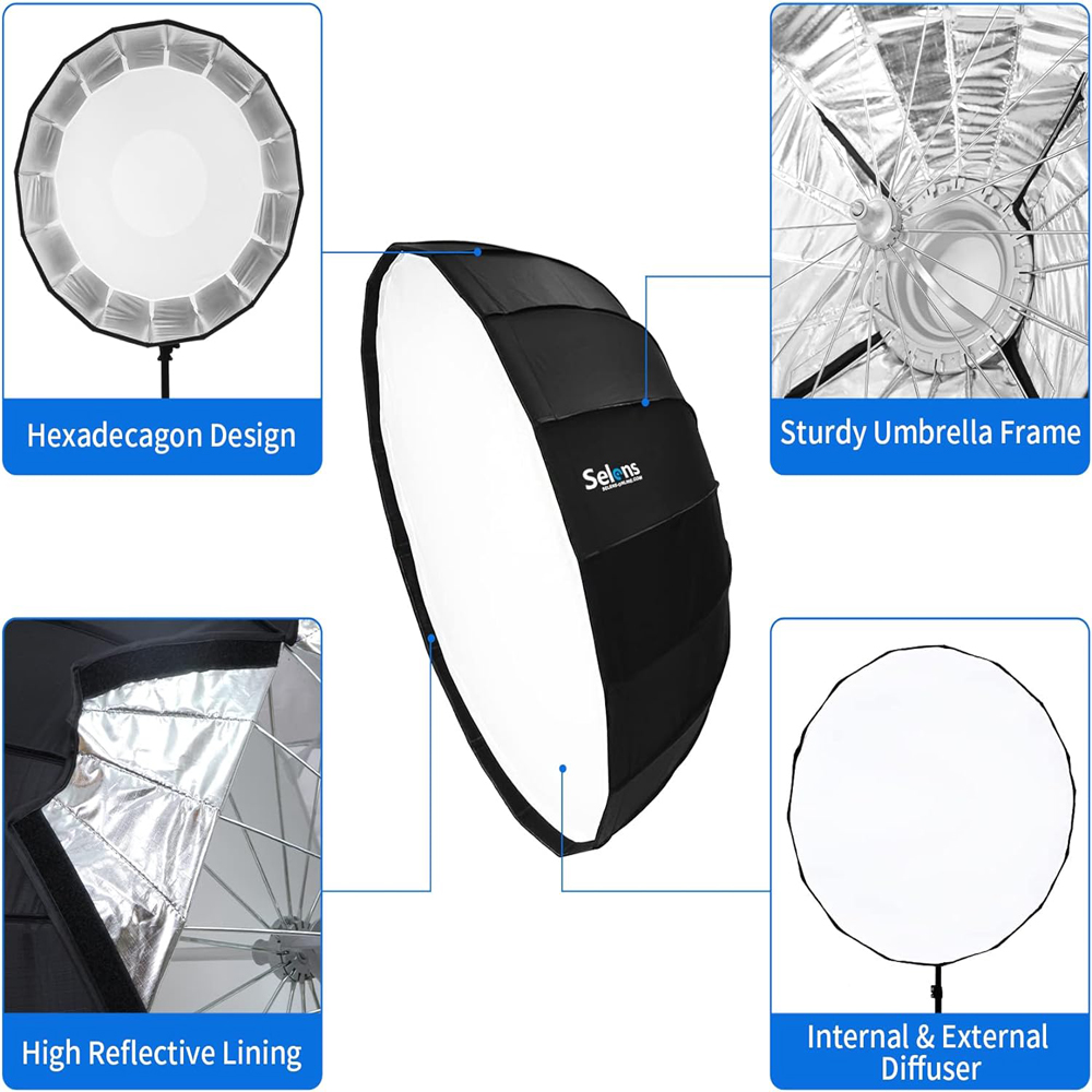Selens Quick-Setup Parabolic S - Photography Lighting Beauty Dish ulasan dan harga