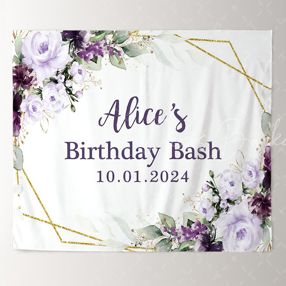 Light Purple Floral White Cust - Photography Lighting Name ulasan dan harga