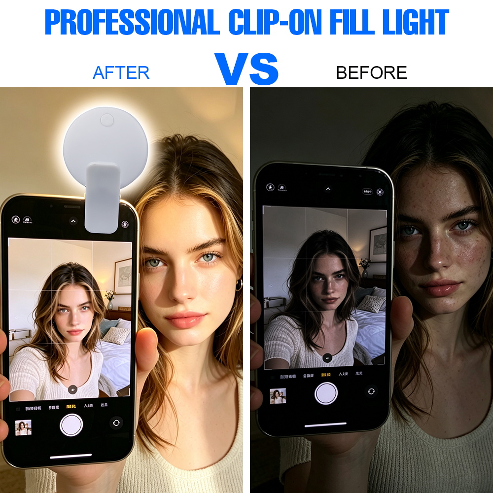 Portable Clip‑on Selfie Fill L - Photography Lighting Ring ulasan dan harga