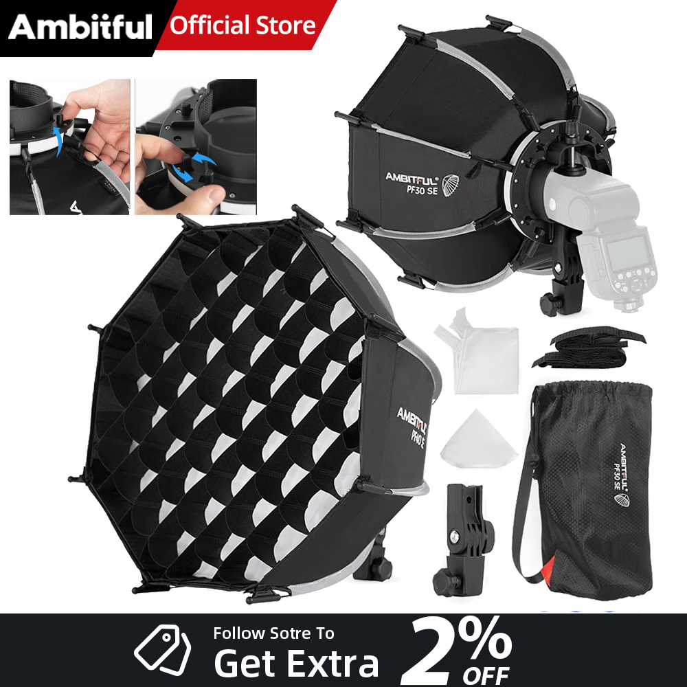 AMBITFUL PF30/PF40 30cm /40cm  - Godox Speedlite Flash ulasan dan harga