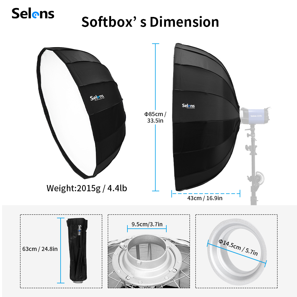 Selens 85cm Umbrella Radar Sof - Beauty Dish 55Cm ulasan dan harga