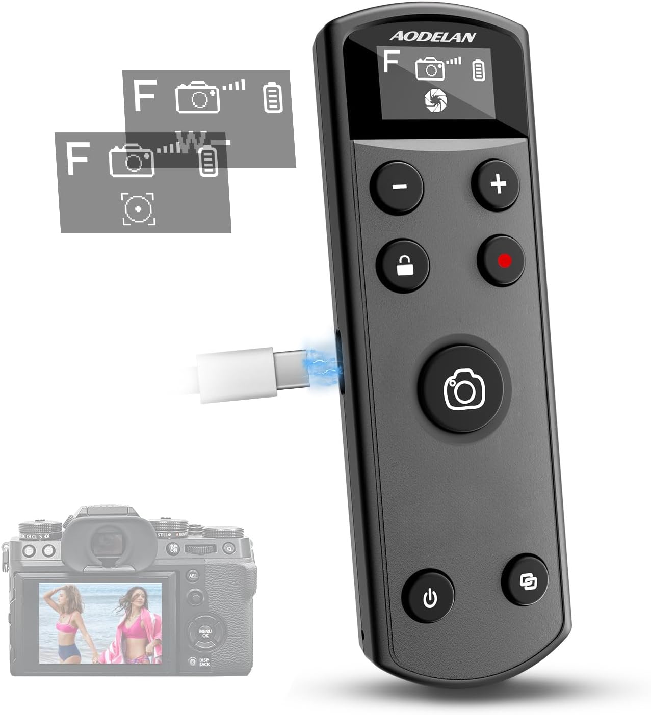 Black USB-C Rechargeable Remot - Fujifilm Camera X-T5 ulasan dan harga