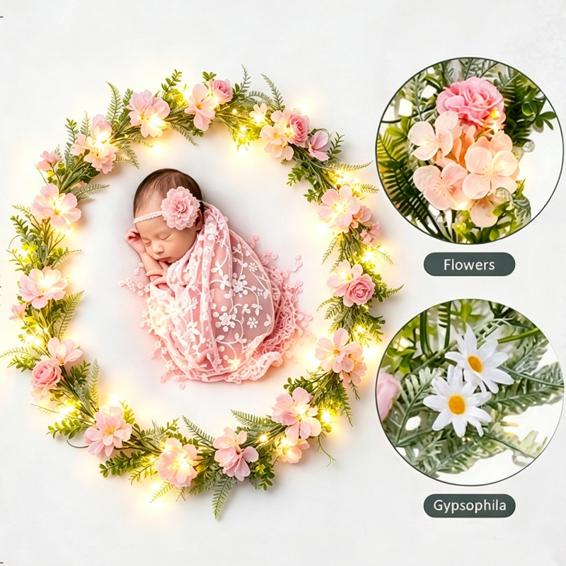 LED Artificial Peony Daisy Vin - Photography Artificial Lighting ulasan dan harga