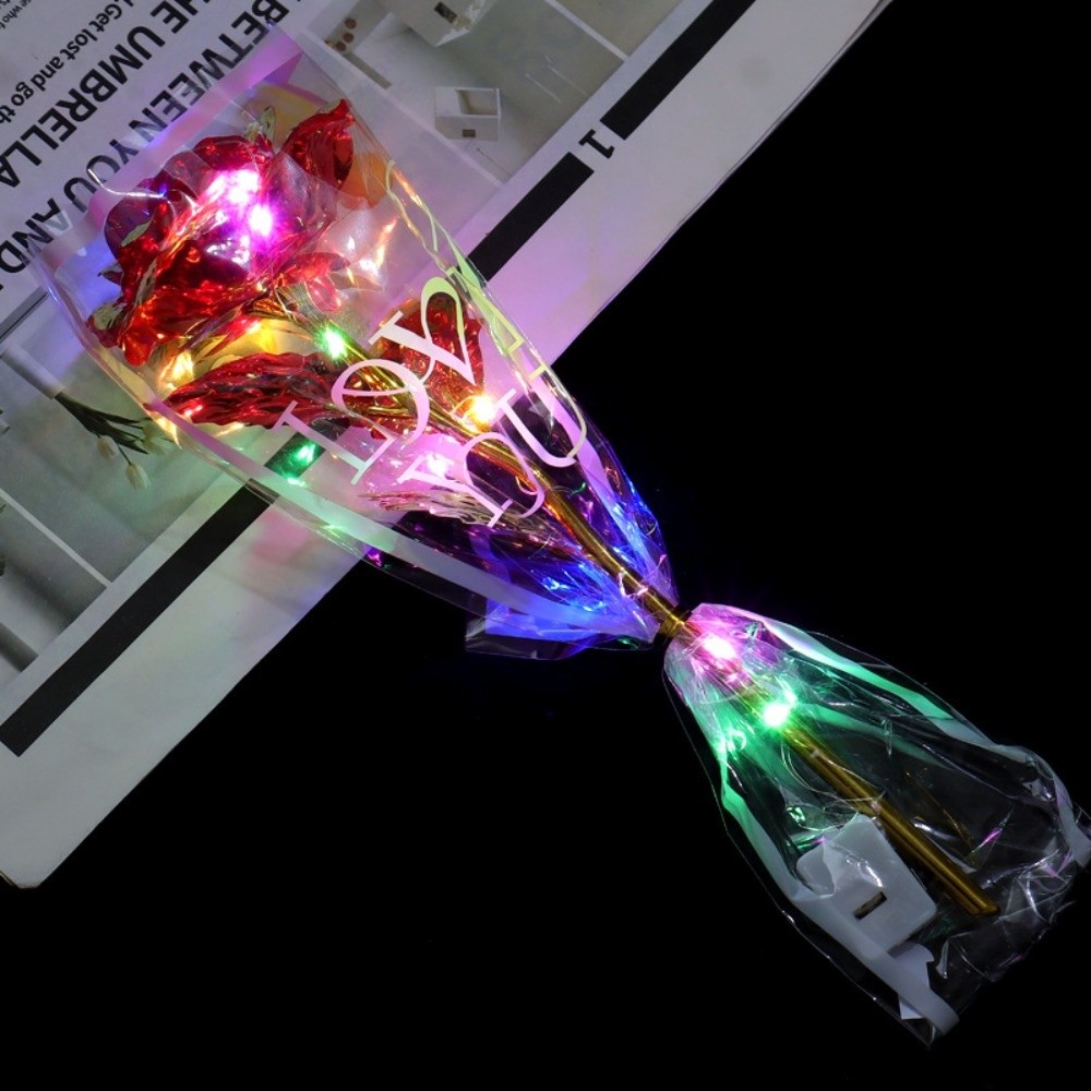 Glowing Gold Foil Rose Flower  - Photography Artificial Lighting ulasan dan harga