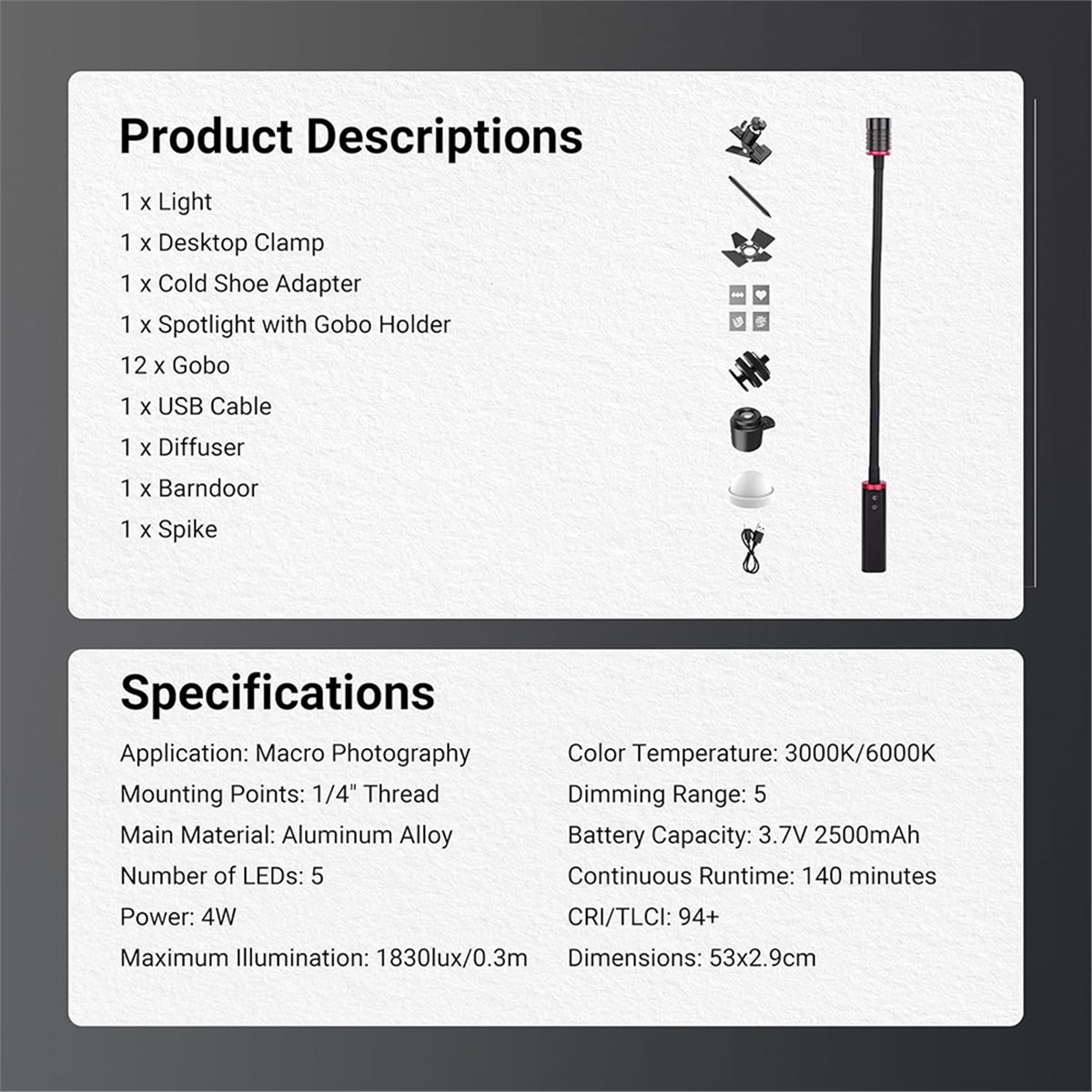 goodidea LED Light for Macro P - Photography Lighting Angles ulasan dan harga