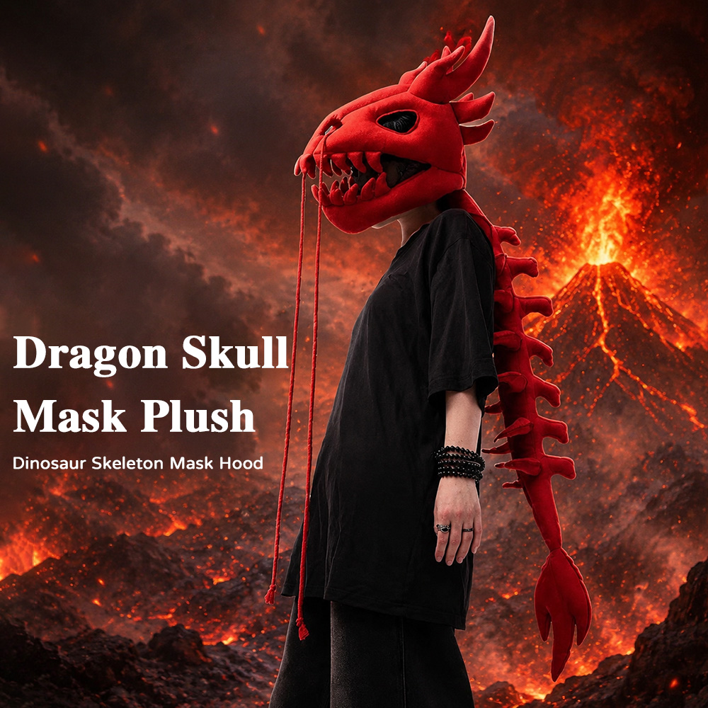 Dragon Skull Spine Plush Hood  - Photography Of Lighting ulasan dan harga
