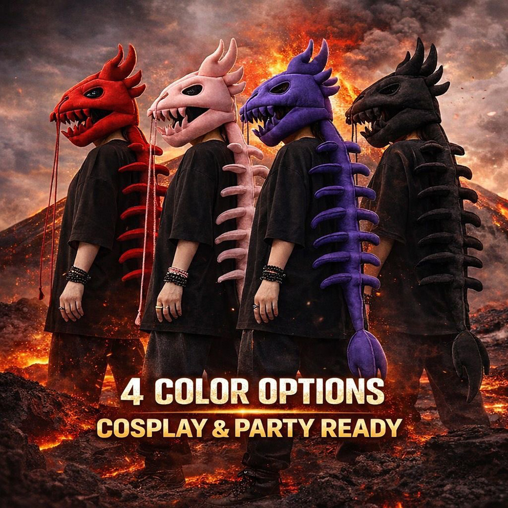 Dragon Skull Spine Plush Hood  - Photography Of Lighting ulasan dan harga