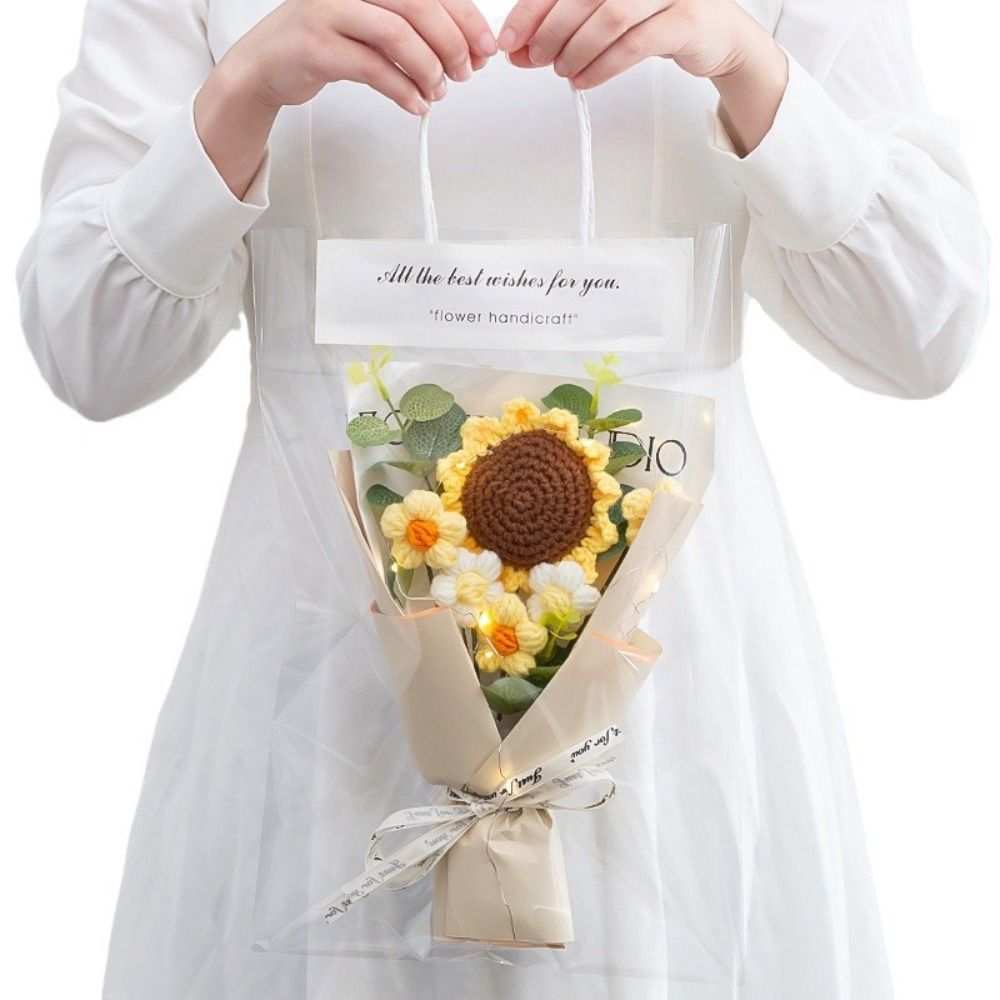Knitted Crochet Flowers Bouque - Photography Artificial Lighting ulasan dan harga