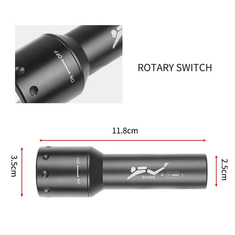 New T6 LED Diving Torch Long-R - Photography Of Lighting ulasan dan harga