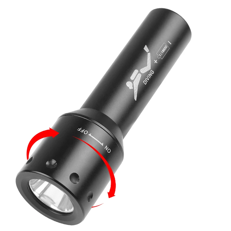 New T6 LED Diving Torch Long-R - Photography Of Lighting ulasan dan harga