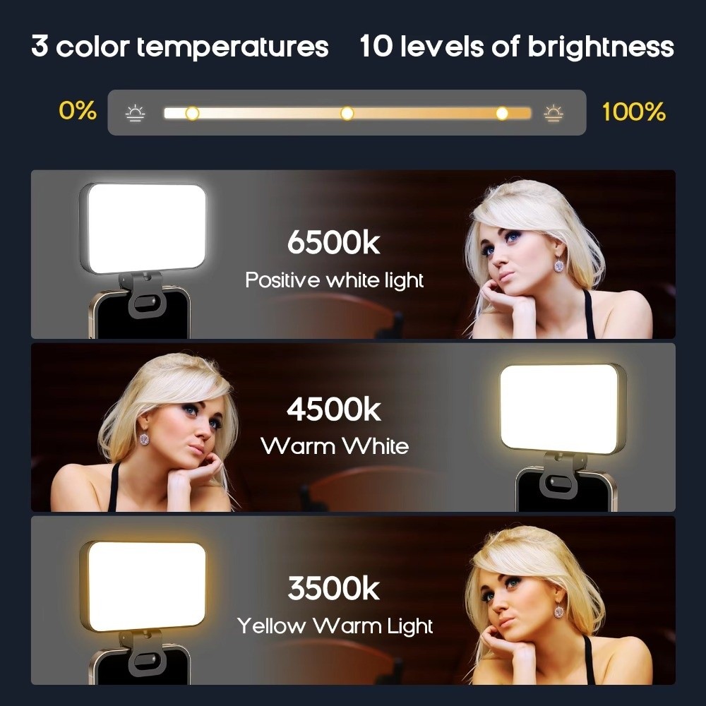 800/1000mAh LED Selfie Light 3 - Photography Lighting Ring ulasan dan harga