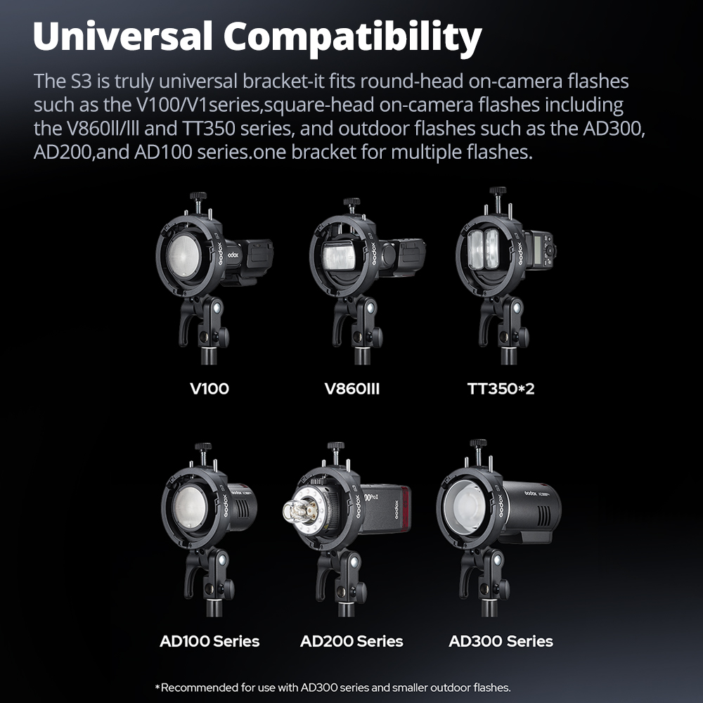 GODOX S3 Flash Bracket Speedli - Godox Speedlite Flash ulasan dan harga